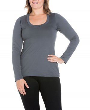 Женская футболка больших размеров с длинными рукавами 24seven Comfort Apparel, мульти Apparel