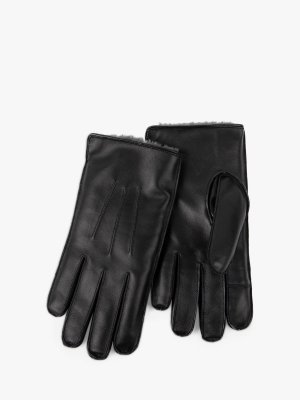 Кожаные перчатки премиум-класса с тремя точками, черный Totes