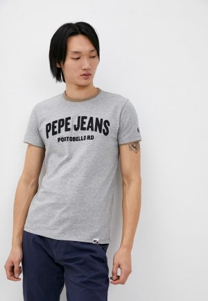 Футболка Pepe Jeans. Цвет: серый