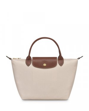 Маленькая нейлоновая сумка-тоут Le Pliage Original с верхней ручкой , цвет White Longchamp
