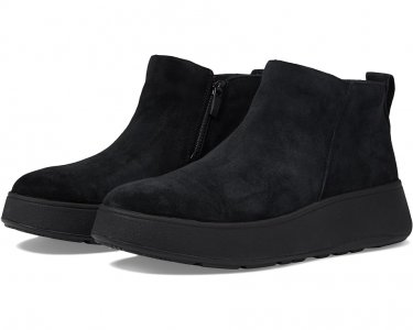 Ботинки F-Mode Suede Flatform Zip Ankle Boots, цвет All Black FitFlop