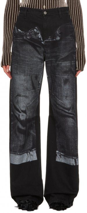 Черные джинсы Trompe Loeil Jean Paul Gaultier