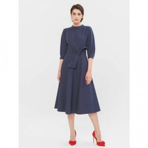 Платье , размер 44, синий Lo. Цвет: бордовый