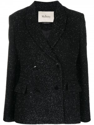Твидовый пиджак Emili Mulberry. Цвет: черный