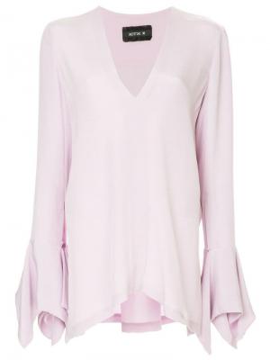Расклешенная блузка свободного кроя Kitx. Цвет: розовый