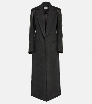 Пальто из смесовой шерсти с узором «елочка» , серый Coperni