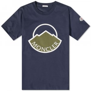 Футболка с логотипом Mountain Moncler