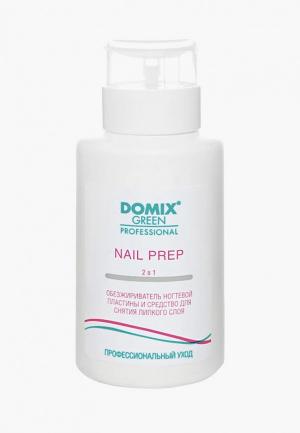 Обезжириватель для ногтей Domix и средство снятия липкого слоя 2 в 1. NAIL PREP с ПОМПОЙ. Цвет: прозрачный