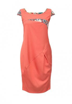 Платье D.VA. Цвет: коралловый