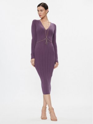 Трикотажное платье приталенного кроя, фиолетовый Elisabetta Franchi