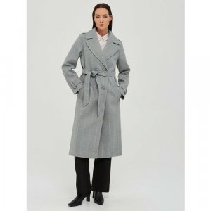 Пальто , размер 50, серый КАЛЯЕВ. Цвет: серый