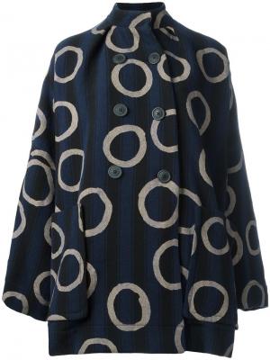 Объемное двубортное пальто Vivienne Westwood Anglomania. Цвет: синий