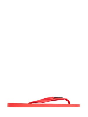 Пляжные шлепанцы в спортивном стиле с принтом Soccer BIKKEMBERGS. Цвет: красный
