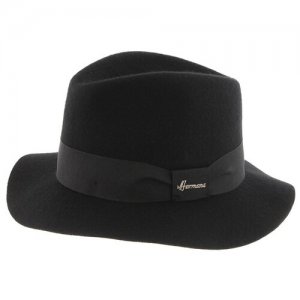 Шляпа , размер 56, черный Herman. Цвет: черный