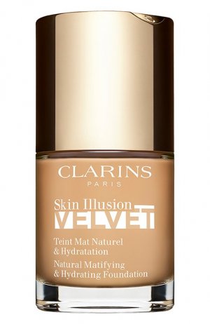 Увлажняющий тональный крем с матовым покрытием Skin Illusion Velvet, 110N honey (30ml) Clarins. Цвет: бесцветный