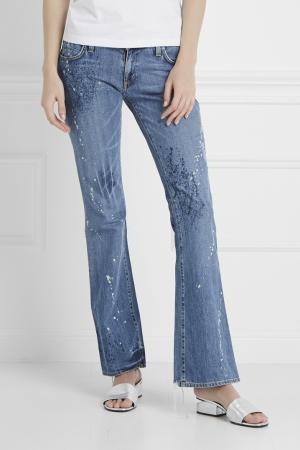 Расклешенные джинсы Paper Denim. Цвет: синий