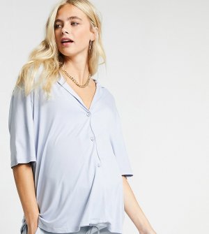 Голубая мягкая рубашка для дома от комплекта ASOS DESIGN Maternity-Синий Maternity