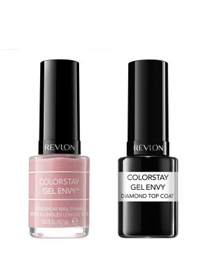 Revlon Набор: 005 гель-лак colorstay gel envy cardshark 040-100 + верхнее покрытие  co. Цвет: розовый