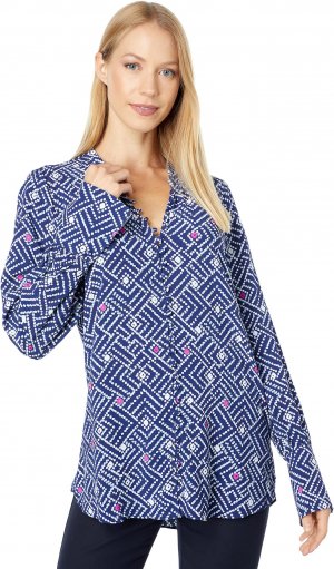 Рубашка Carmen Blouse - Fedora Ikat , синий Hatley