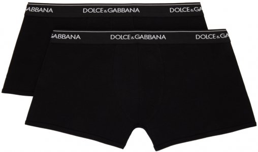 Комплект из двух черных боксеров , цвет Nero Dolce&Gabbana