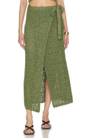 Юбка макси x REVOLVE Rina Maxi Wrap Skirt, цвет Forest Green House of Harlow 1960