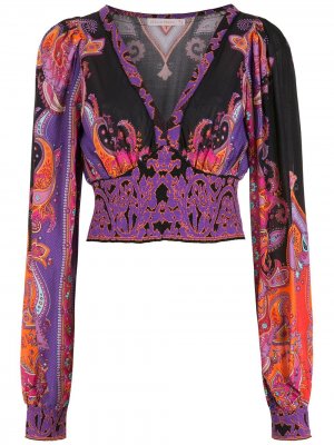 Укороченная блузка Isa Cecilia Prado. Цвет: черный