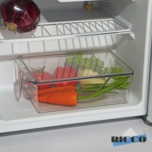 Контейнер для холодильника с крышкой и ручкой ricco, 32×20,5×10 см, цвет прозрачный RICCO. Цвет: прозрачный