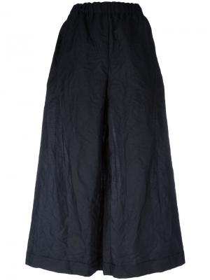 Укороченные брюки с эластичным поясом Daniela Gregis. Цвет: чёрный