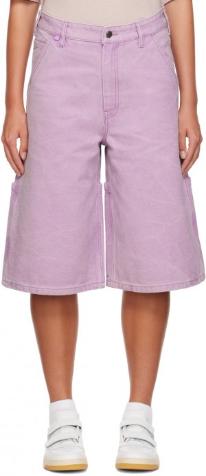 Пурпурные шорты с эффектом потертостей Дымчатые Acne Studios