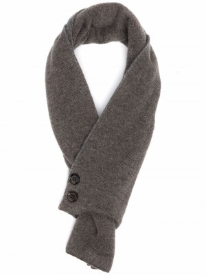 Кашемировый шарф с пуговицами Moorer. Цвет: серый