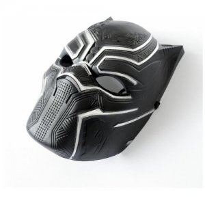 Карнавальная маска Черная Пантера, пластик СмеХторг. Цвет: черный
