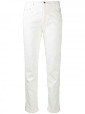 Укороченные джинсы прямого кроя Ermanno Scervino. Цвет: белый