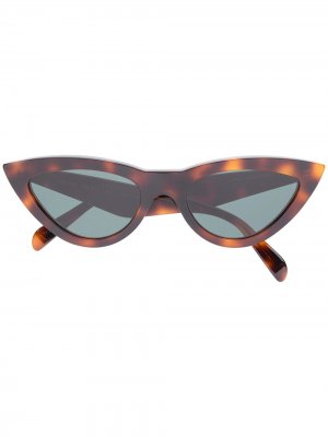 Солнцезащитные очки унисекс в оправе кошачий глаз Celine Eyewear. Цвет: коричневый