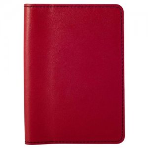 Обложка для паспорта Классик, кожа, нубук Replica House. Цвет: красный