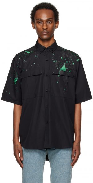 Черная рубашка с крашеным эффектом , цвет Black Moschino
