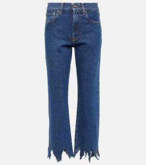 Укороченные джинсы с потертостями Jw Anderson, синий Anderson