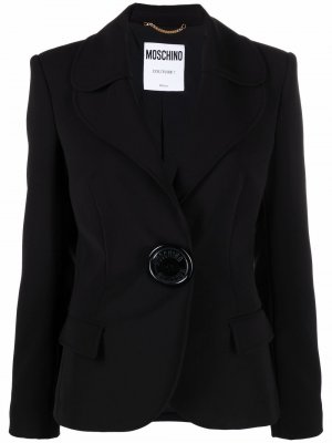 Пиджак с крупной пуговицей Moschino. Цвет: черный