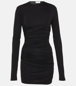 Мини-платье из джерси , черный Saint Laurent