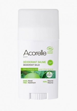 Дезодорант Acorelle -бальзам Лимон и Зеленый мандарин, 40 г. Цвет: белый