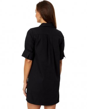 Платье Cuff Sleeve Shirtdress, черный Lilla P