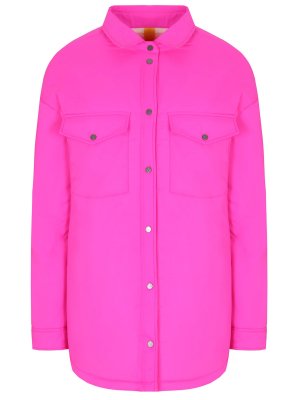Куртка-рубашка утепленная NAUMI. Цвет: розовый