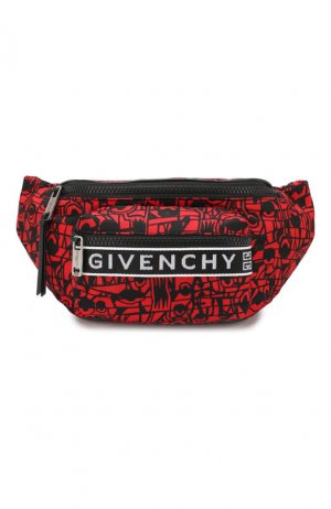 Текстильная поясная сумка 4G Givenchy. Цвет: красный
