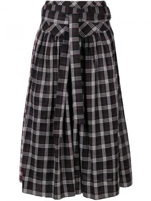 Клетчатая юбка с поясом Marc Jacobs. Цвет: черный