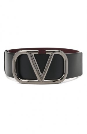 Кожаный ремень VLogo Signature Valentino. Цвет: чёрный