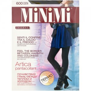 Леггинсы Minimi PANTACOLLANT ARTICA 600 Nero 6(XXL). Цвет: черный