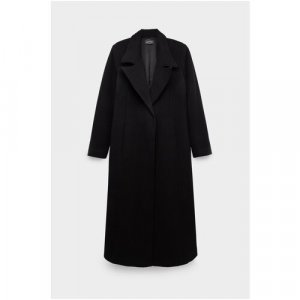 Пальто , силуэт свободный, средней длины, размер 42, черный Andrea Ya’aqov. Цвет: черный