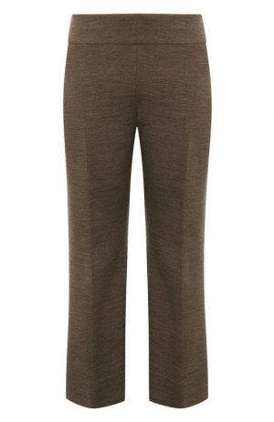 Шерстяные брюки Jil Sander. Цвет: коричневый