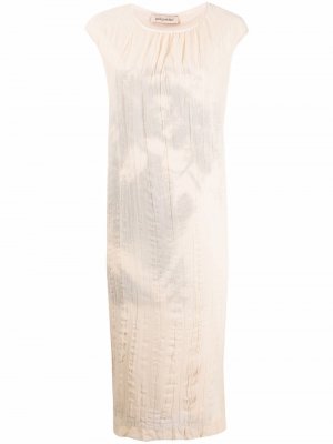 Платье с короткими рукавами и сборками Gentry Portofino. Цвет: белый