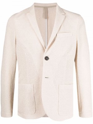 Single-breasted cotton-blend blazer Harris Wharf London. Цвет: бежевый