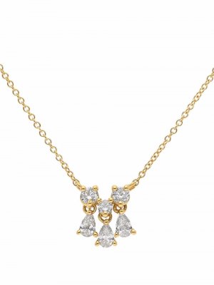 Колье Dancing Diamond из желтого золота с бриллиантами Delfina Delettrez. Цвет: золотистый